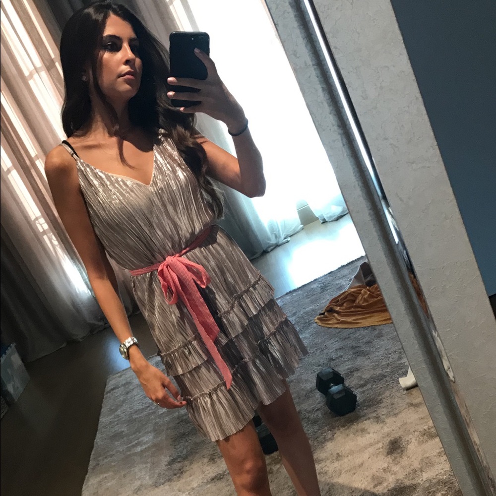 Metallic Mini Dress
